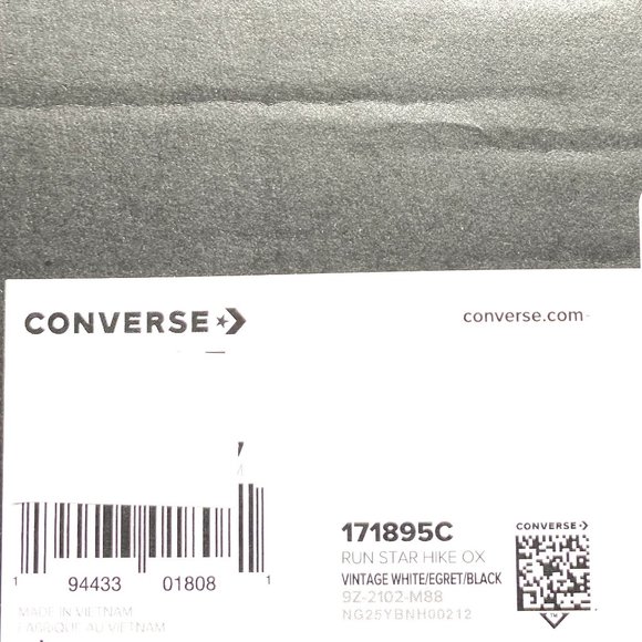 Converse Men 171895C Run Star Hike Ox Vintage White Egret Canvas Platform Sneake - Picture 10 of 10